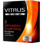 Condones Vitalis Stimulation & Warming x 3