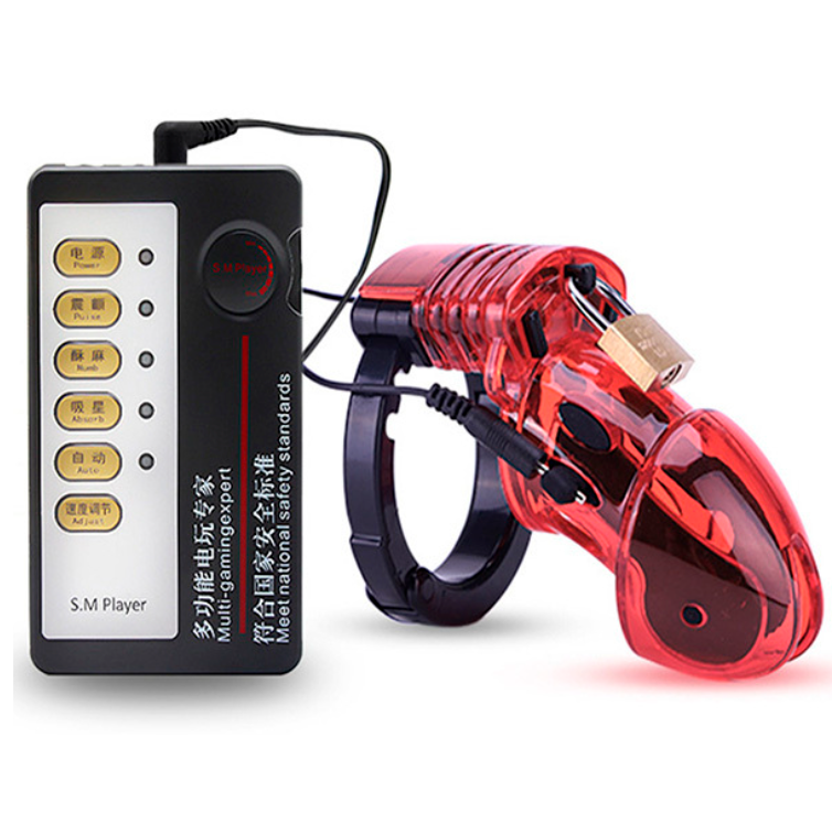 Jaula-de-Castidad-Rojab.png Jaula de Castidad Shock Eléctrico Red - Imagen 1