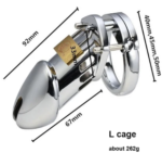 Jaula de Castidad Belgrano Acero Inoxidable - Imagen 2
